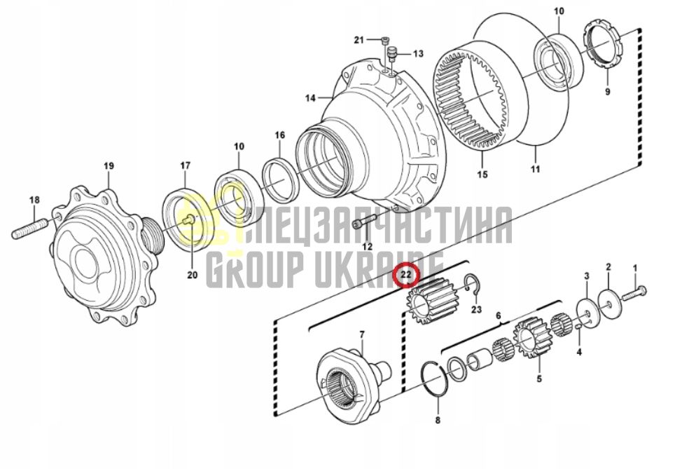 15047468 Комплект планетарной передачи Volvo BL60, BL70