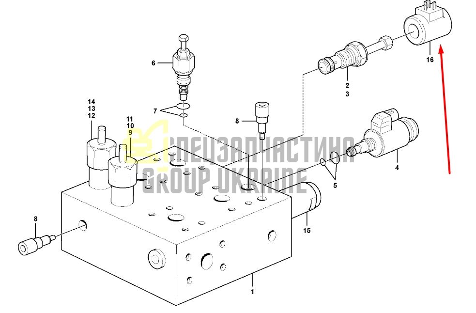 Volvo 15092682 Обмотка соленоида на погрузчик Volvo L120