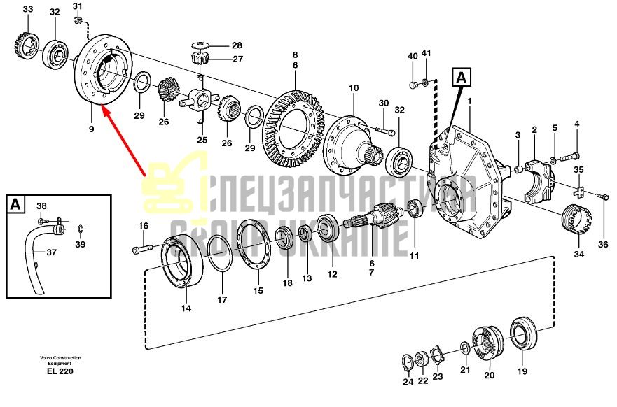 15155278 Корпус дифференциала Volvo L150, L180
