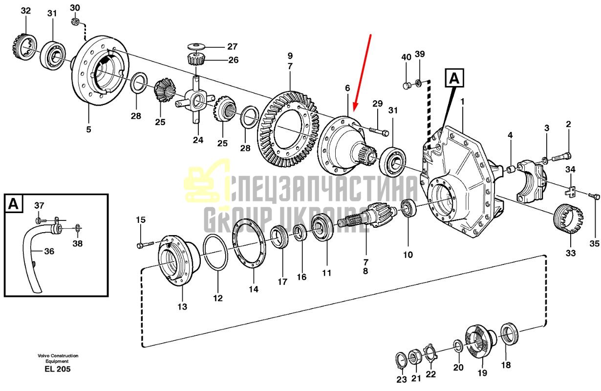 15156306 Корпус дифференциала Volvo L150, L180