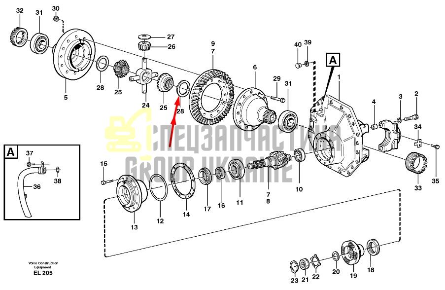 15156391 Шайба упорная Volvo L150, L180