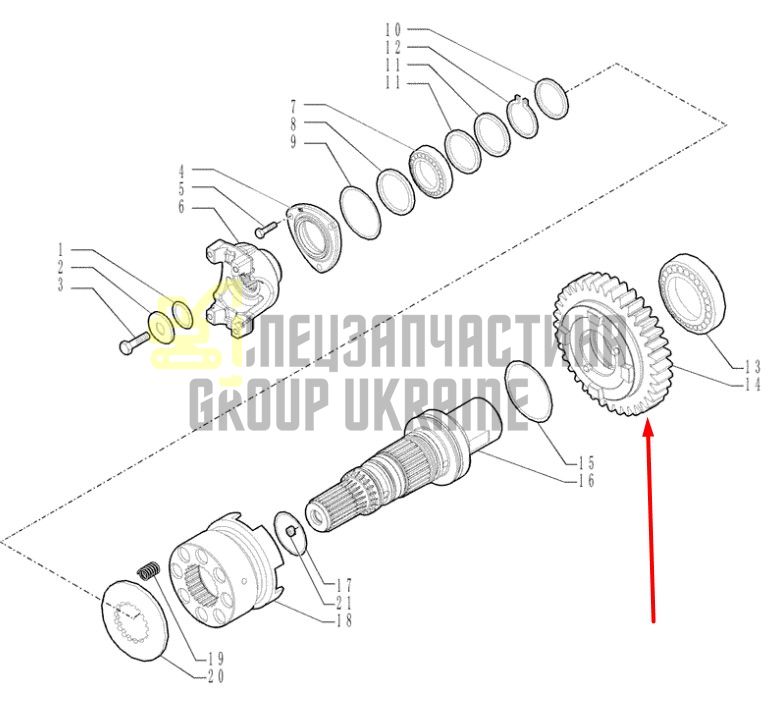 17206298 Шестерня муфты КПП VOLVO BL61PLUS, BL71PLUS