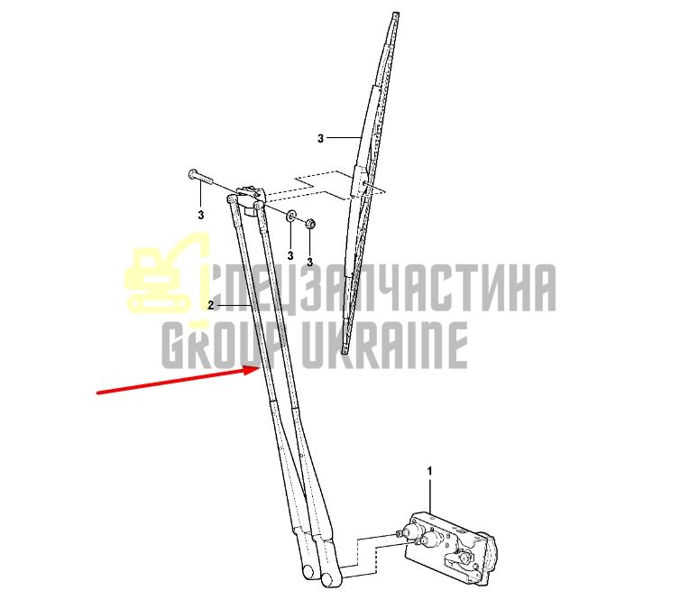 Volvo 17258576 Рычаг стеклоочистителя L150, L180