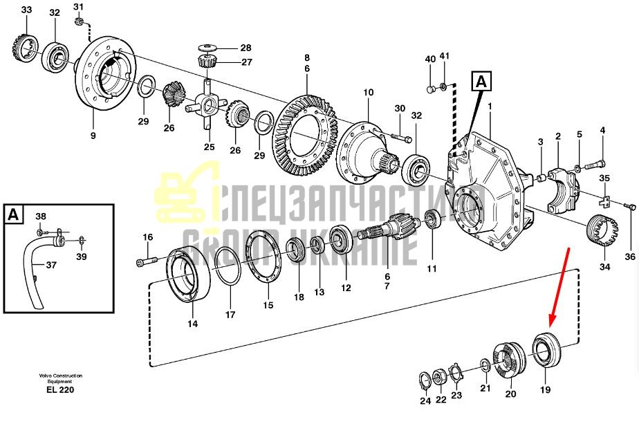 17264219 Кольцо уплотнительное, сальник VOLVO L150E, L180G