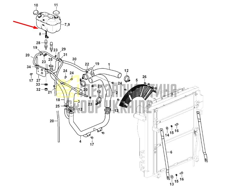 Купить Volvo 17411509 Расширительный бак для EC140, EC210