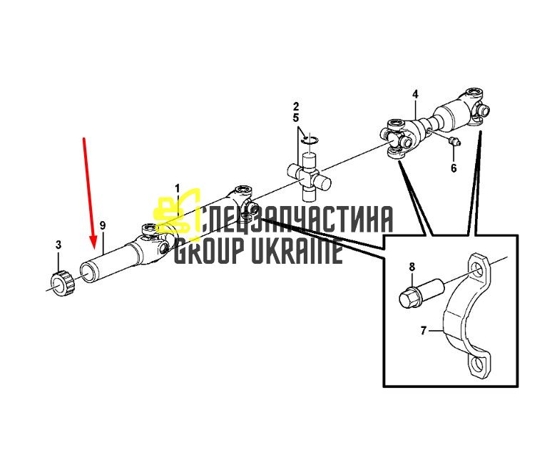 17442957 Вилка карданного вала Volvo, Case, Terex, Komatsu
