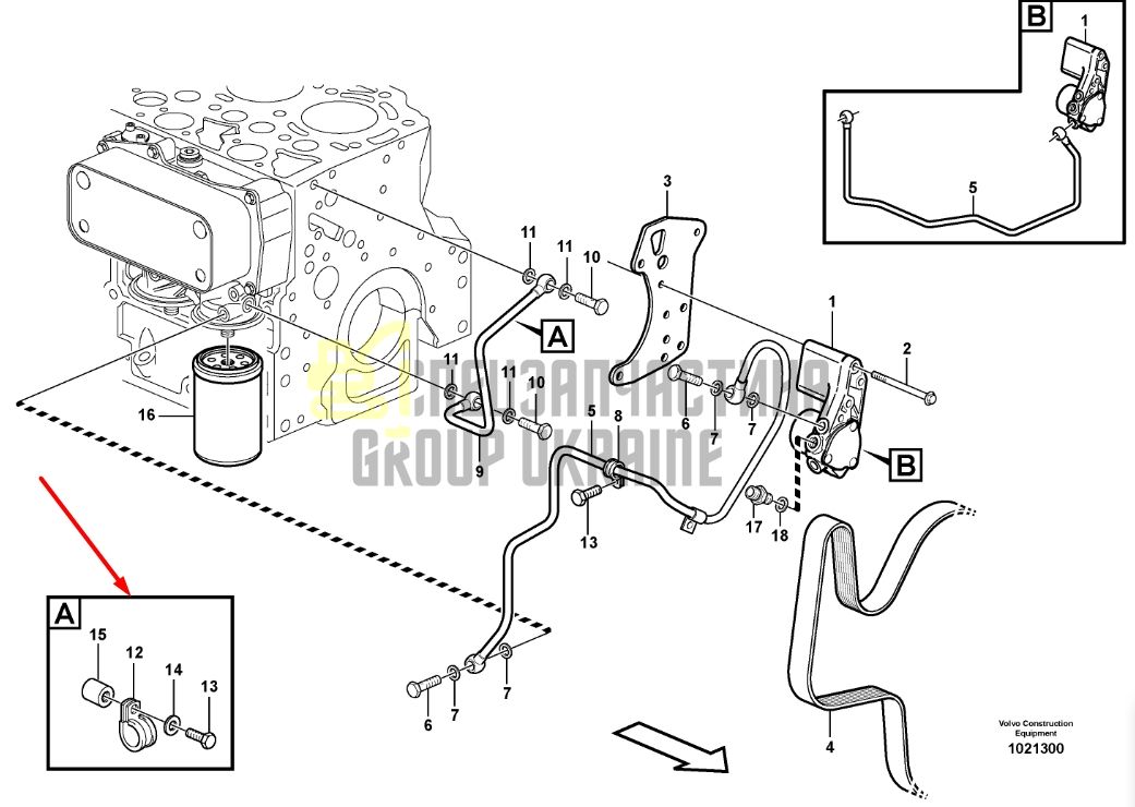 Volvo 20524154 Насос подкачки для двигателя D5D VOLVO: BL61 PLUS, BL71 PLUS