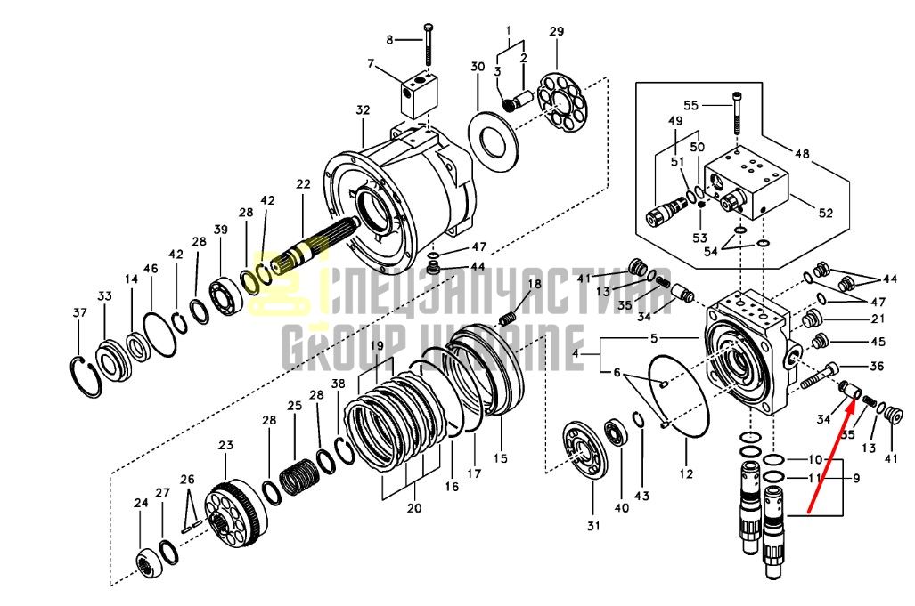 SA8230-27160 Сальник передний гидромотора хода экскаваторов Volvo