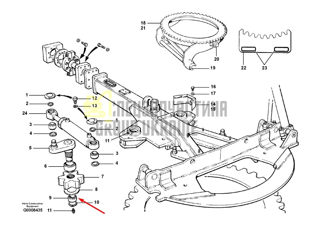 Купить Volvo CH19630 Сферический подшипник скольжения G700, G900
