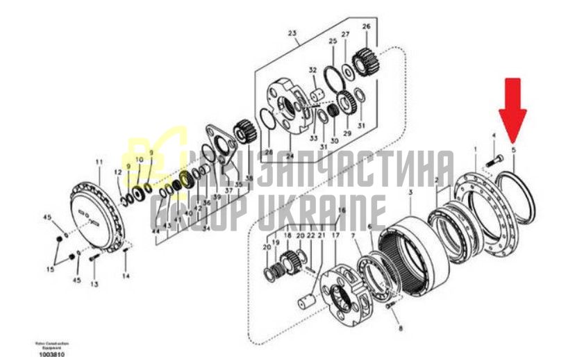 SA1036-00330 Уплотнение редуктора хода Volvo EC290, EC360