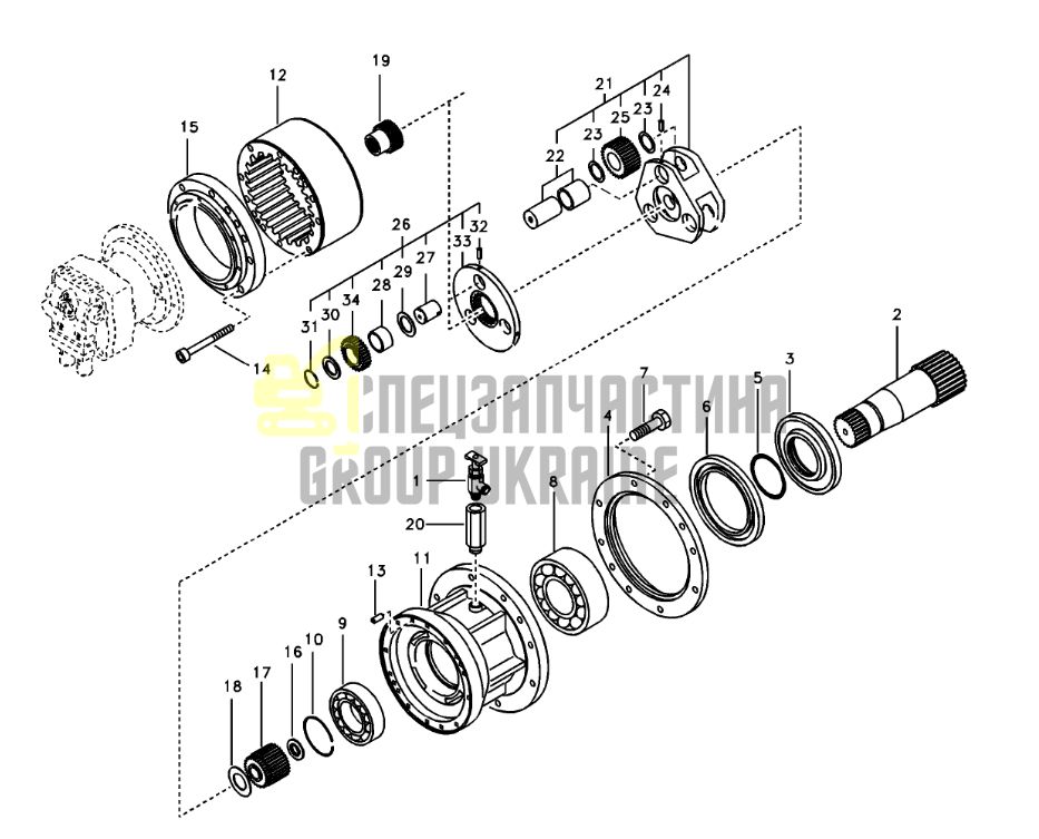 SA7118-30200 Водило планетарного редуктора Volvo EC210, EC210BLC