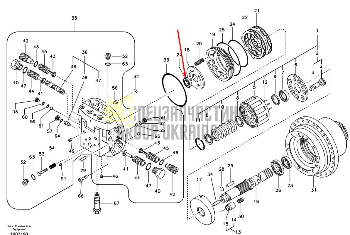 SA8230-21590 Подшипник редуктора хода VOLVO EC160B