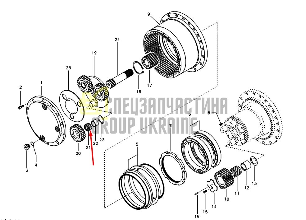 SA8230-32440 Подшипник сателлита игольчатый VOLVO EC135B