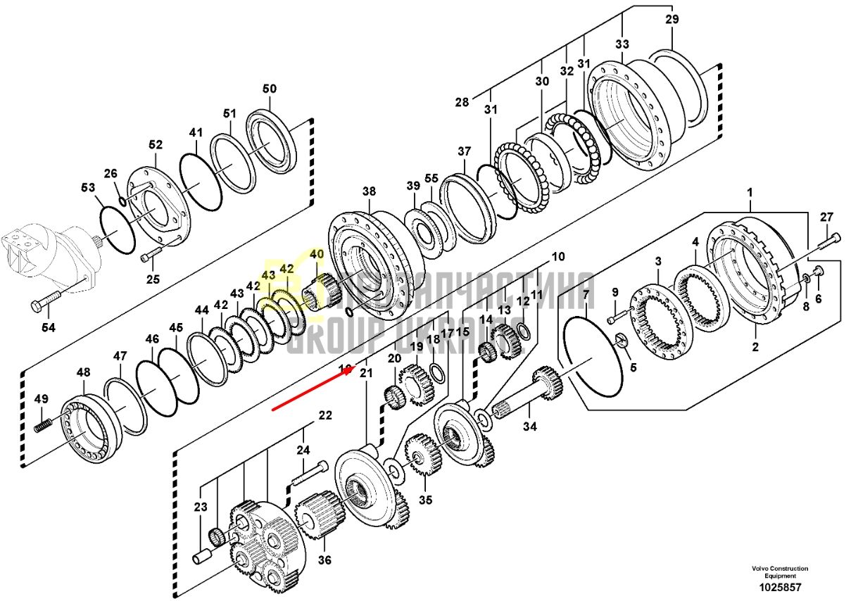 SA8230-35760 Сателлит в сборе Volvo EC460B, EC480, PL4611