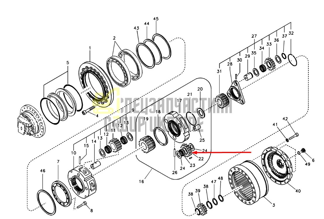 Volvo SА7117-34300 Шестерня планетарная (2-ой ступени)