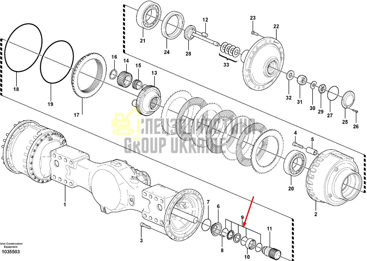 Сальник бортового редуктора 11143271 Volvo A35, A40 даукон, уплотнение