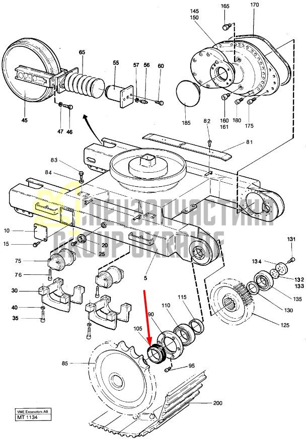 Сальник бортового редуктора 14013313 Volvo EC230 даукон, уплотнение