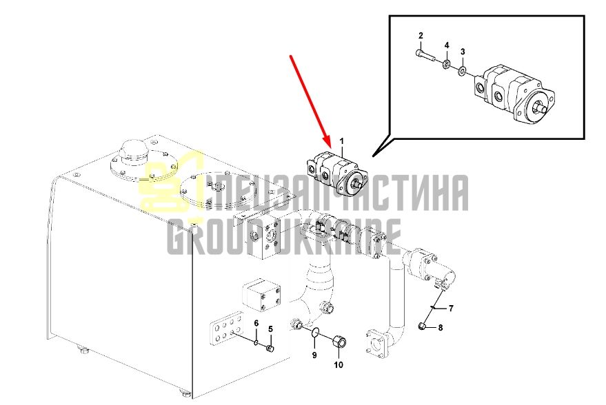Volvo VOE14602252 Насос шестеренчатый для EC340D, EC380D