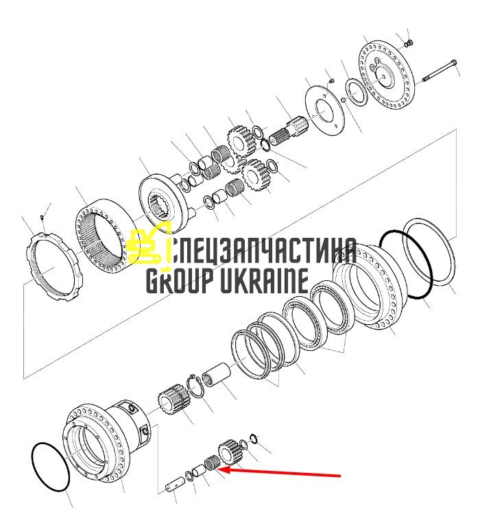 109-00145 Подшипник в редуктор хода Doosan S255LC-V