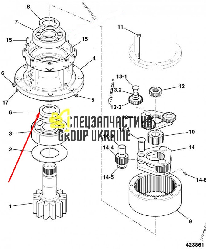 20/951211 Сальник редуктора поворота JCB JS115-JS145
