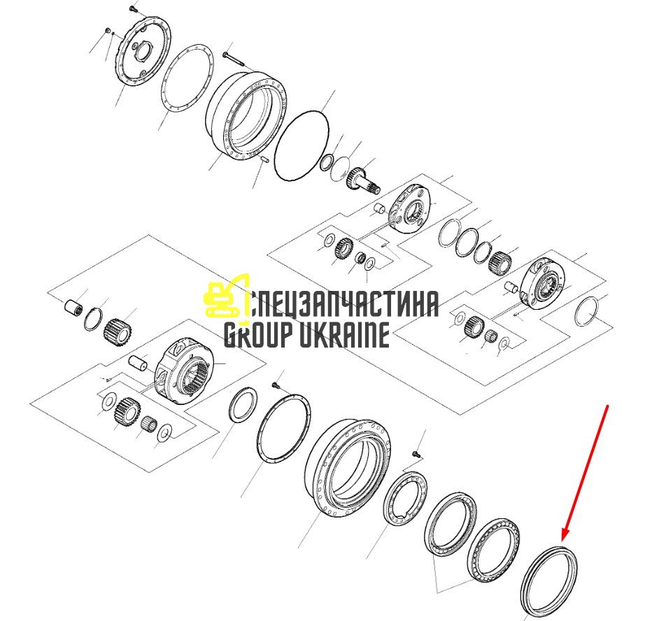 2180-6059 Плавающее уплотнение (доукон) для экскаваторов Doosan Solar SL225LC-V