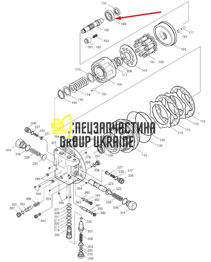 1.230-00018 Вторая планетарная передача Doosan SOLAR 300LC-7A