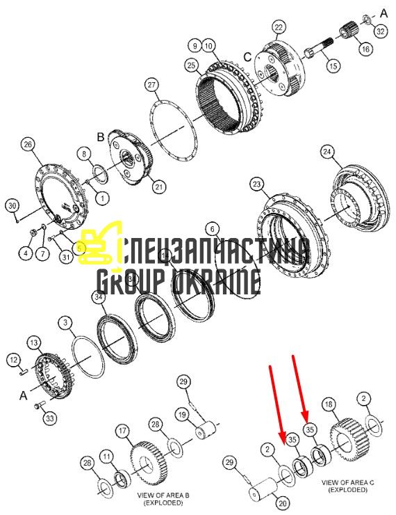 2966268 Роликовый подшипник Caterpillar D5