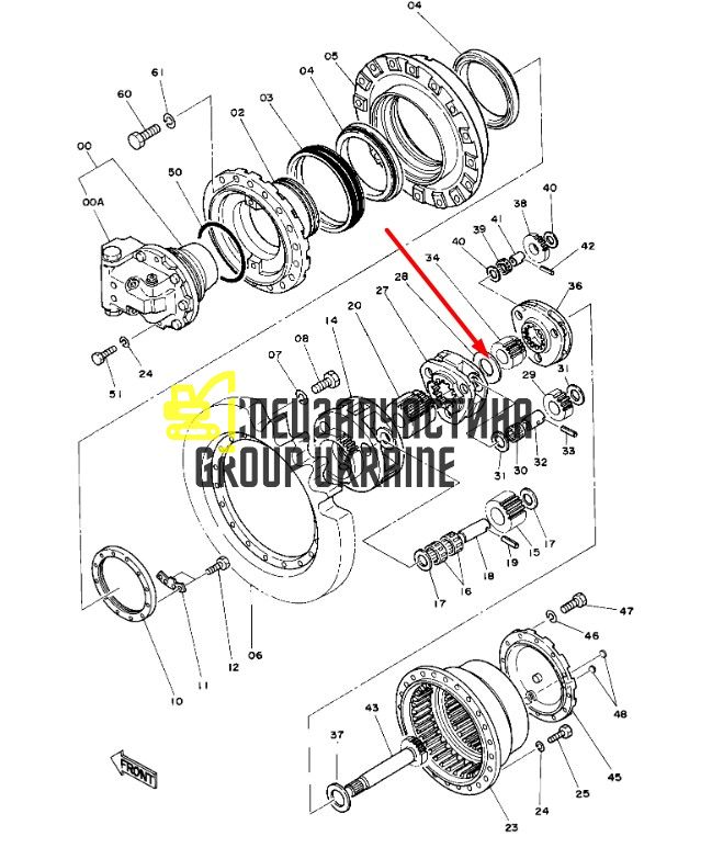 4183819 Шайба упорная HITACHI ZX240
