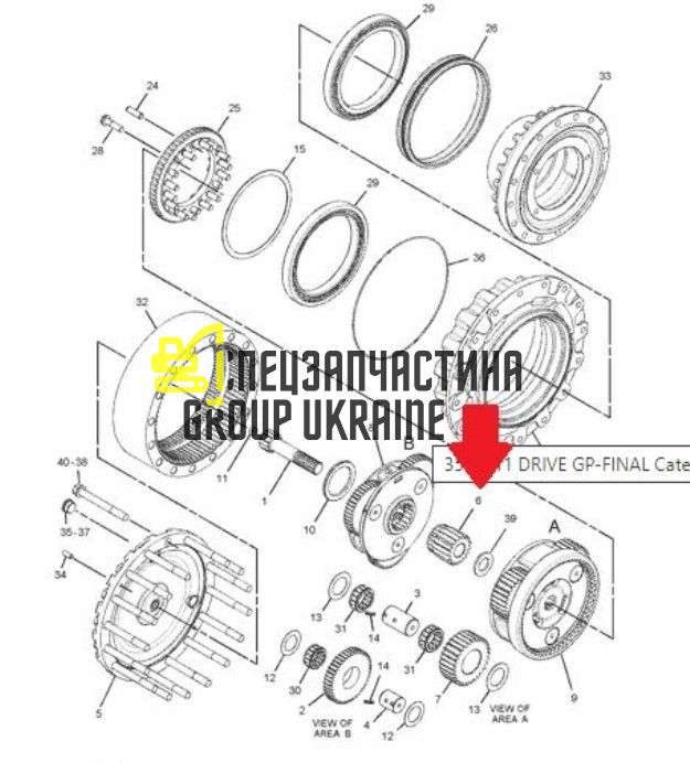 7Y1430 Солнечная шестерня Caterpillar 320