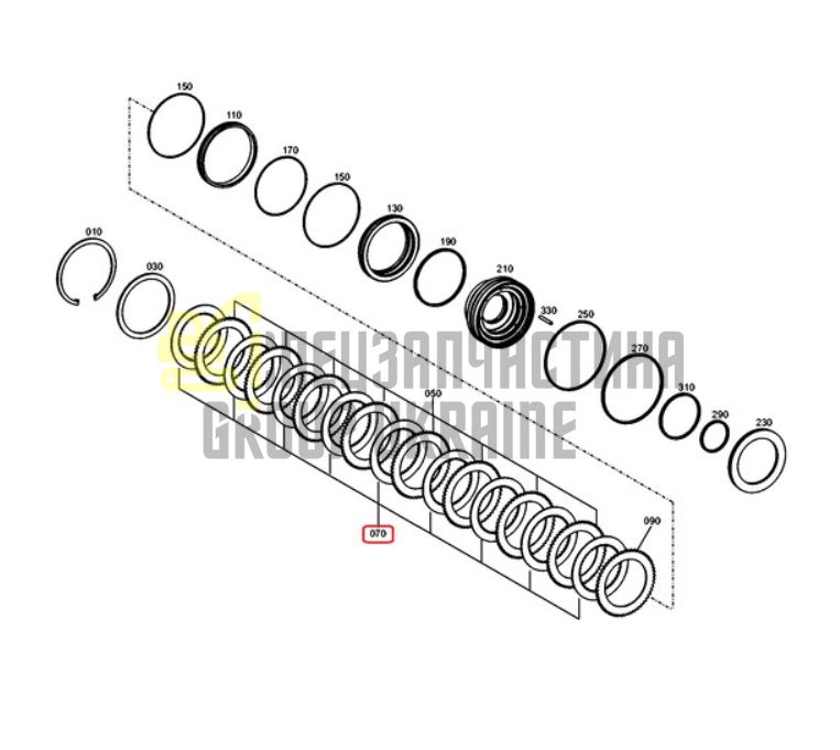 Купить ZF 4143.251.002, 1.222-00030, 8U-5988, ZGAQ-01001, AT322036, 7015915, 84396892, 10/907388 Диск фрикционный КПП для 2HL100, 2HL270, 2HL290