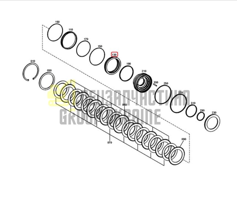 ZF 4143.351.056 Поршень для КПП 2HL100, 2HL270, 2HL290