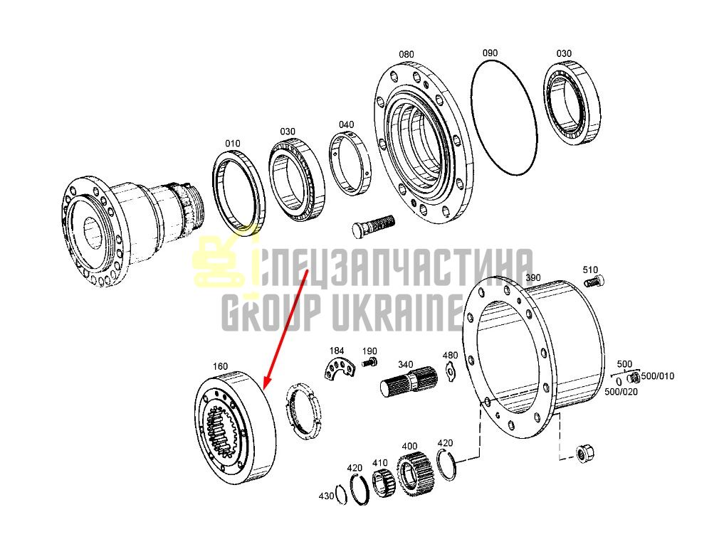4472.322.007 (129-2710, 7018646) Кольцевая шестерня ZF