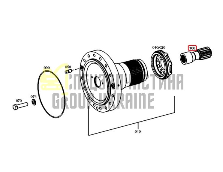 Купить ZF 4475.319.256 Вал солнечной шестерни для мостов MT-E 3060