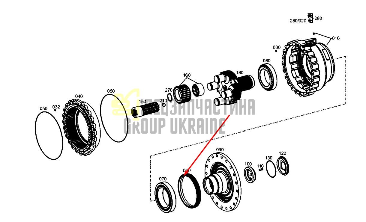 ZF BMS00078 Сальник бортового редуктора